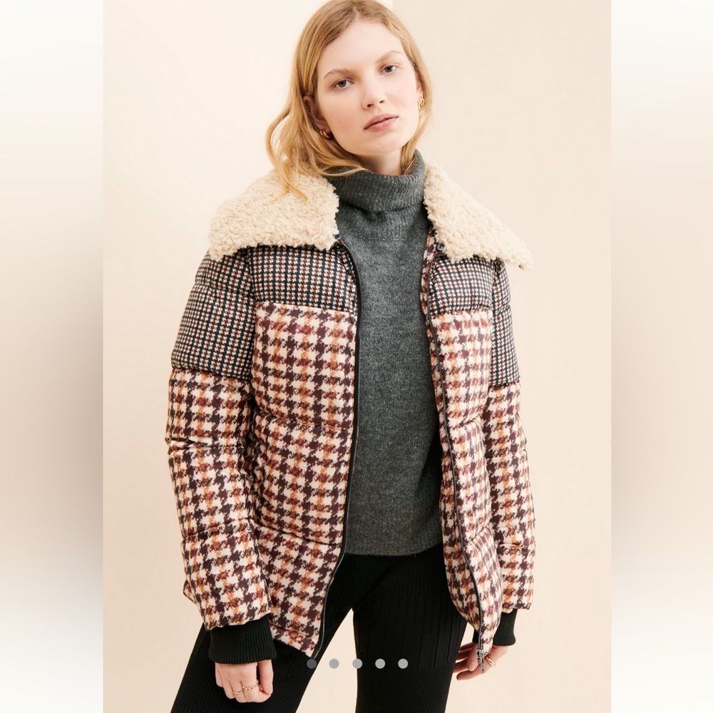 Bernardo Houndstooth Puffer Jacket